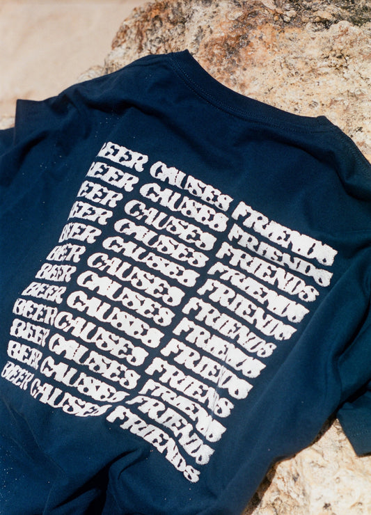 Beer Causes Friends - Navy