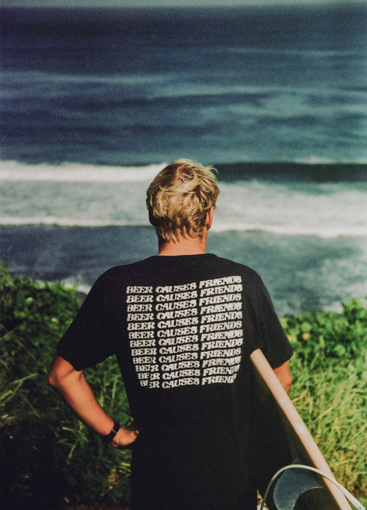 Beer Causes Friends - Navy